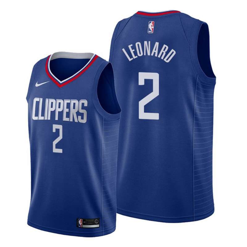 Los Angeles Clippers LEONARD #2 Blue Basketball Jersey (Stitched)