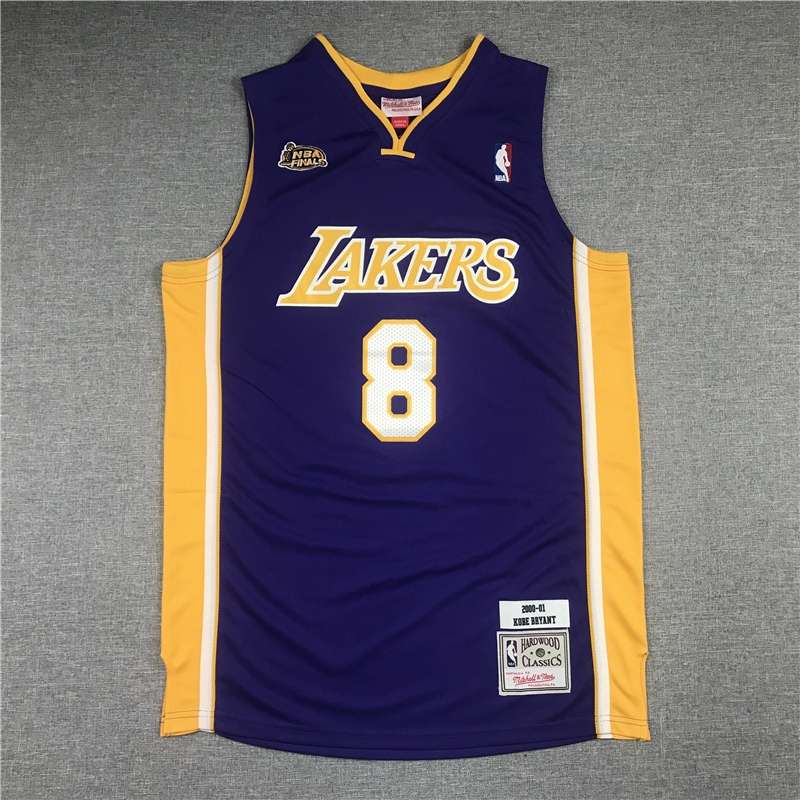 Los Angeles Lakers 00/01 BRYANT #8 Purple Finals Classics Basketball Jersey (Stitched)