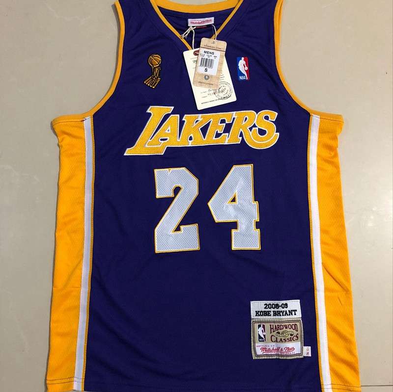 Los Angeles Lakers 08/09 BRYANT #24 Purple Champion Classics Basketball Jersey (Closely Stitched)
