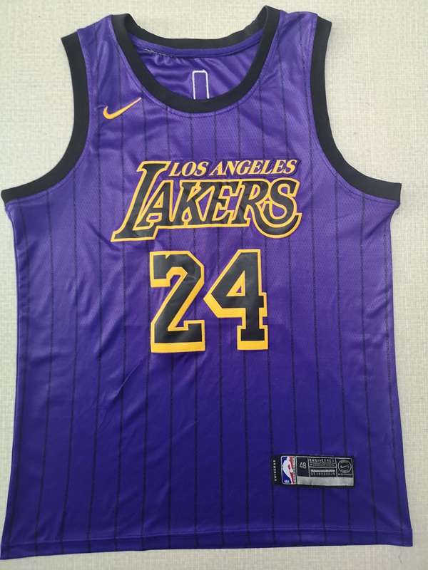 Los Angeles Lakers 2019 BRYANT #24 Purple City Basketball Jersey (Stitched)