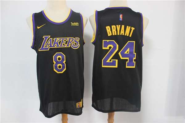 Los Angeles Lakers 20/21 BRYANT #8 #24 Black Basketball Jersey (Stitched)