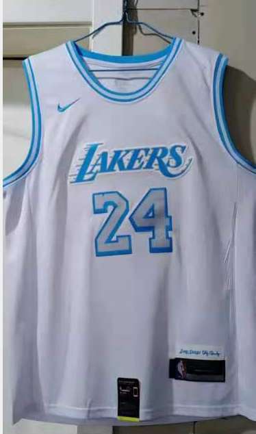 Los Angeles Lakers 20/21 BRYANT #24 White City Basketball Jersey (Stitched)
