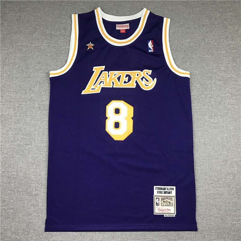 Los Angeles Lakers 1998 BRYANT #8 Purple ALL-STAR Classics Basketball Jersey (Stitched)