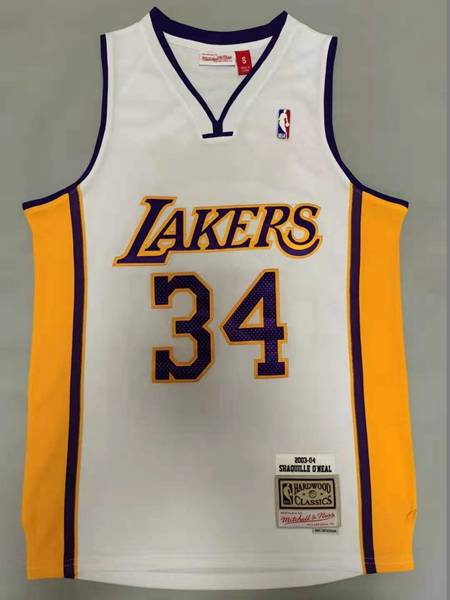 Los Angeles Lakers 2003/04 ONEAL #34 White Classics Basketball Jersey (Stitched)