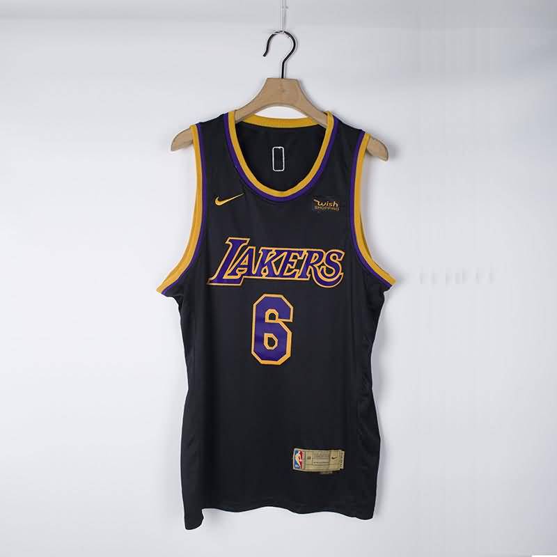 Los Angeles Lakers 20/21 JAMES #6 Black Basketball Jersey (Stitched)
