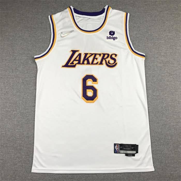 Los Angeles Lakers 21/22 JAMES #6 White Basketball Jersey (Stitched)
