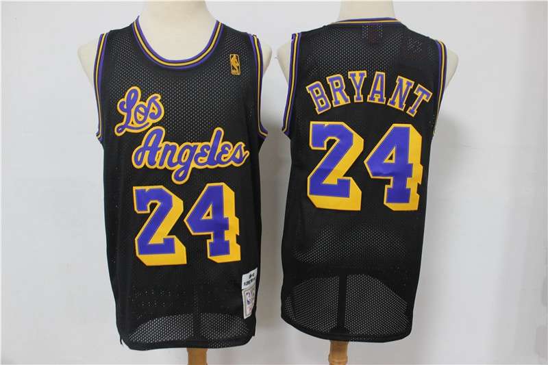 Los Angeles Lakers BRYANT #24 Black Classics Basketball Jersey (Stitched) 02