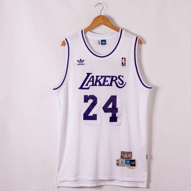 Los Angeles Lakers BRYANT #24 White Classics Basketball Jersey (Stitched)