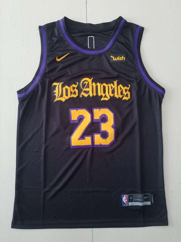 Los Angeles Lakers JAMES #23 Black Basketball Jersey (Stitched)