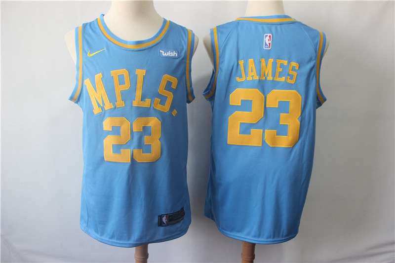 Los Angeles Lakers JAMES #23 Blue Basketball Jersey (Stitched) 02