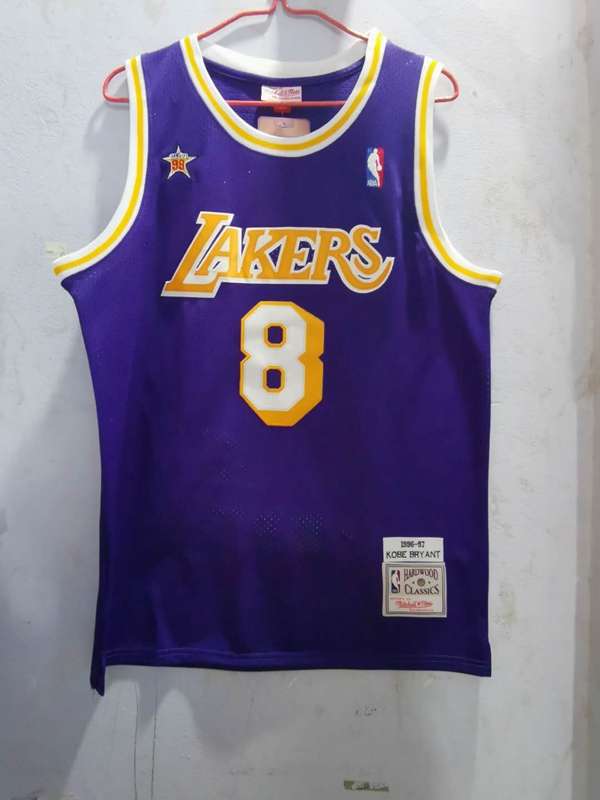 Los Angeles Lakers BRYANT #8 Purple Basketball Jersey (Stitched) 04