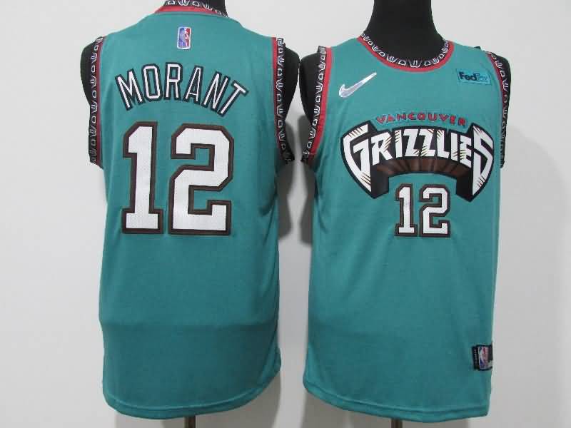 Memphis Grizzlies 21/22 MORANT #13 Green Basketball Jersey (Stitched)