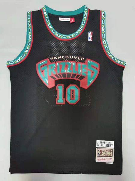 Memphis Grizzlies 1998/99 BIBBY #10 Black Classics Basketball Jersey (Stitched)