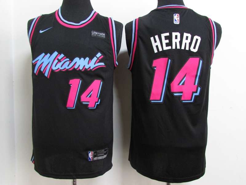Miami Heat 2020 HERRO #14 Black City Basketball Jersey (Stitched)