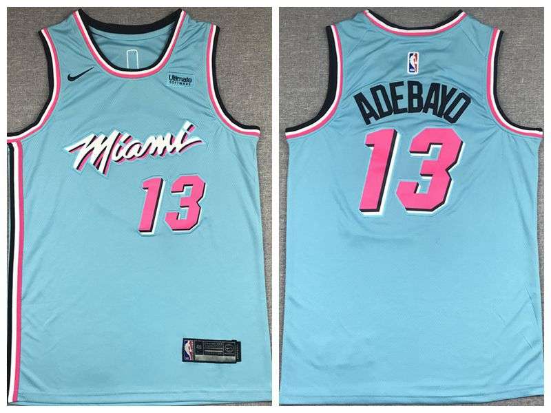 Miami Heat 2020 ADEBAYO #13 Blue City Basketball Jersey (Stitched)