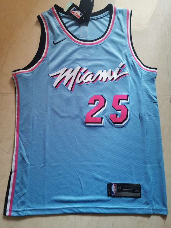 Miami Heat 2020 NUNN #25 Blue City Basketball Jersey (Stitched)