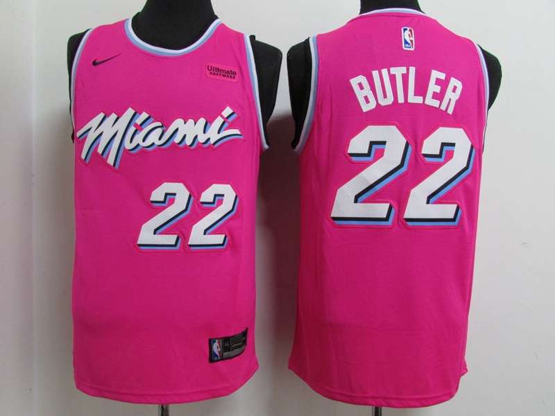 Miami Heat 2020 BUTLER #22 Pink City Basketball Jersey (Stitched)