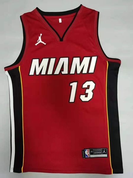 Miami Heat ADEBAYO #13 Red AJ Basketball Jersey (Stitched)