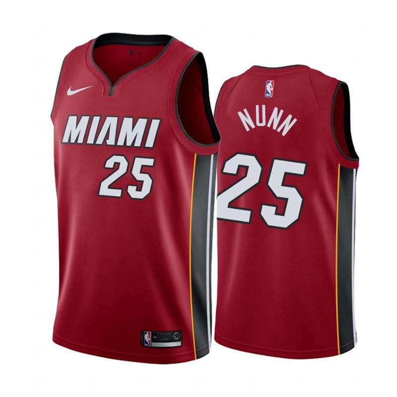 Miami Heat NUNN #25 Red Basketball Jersey (Stitched)