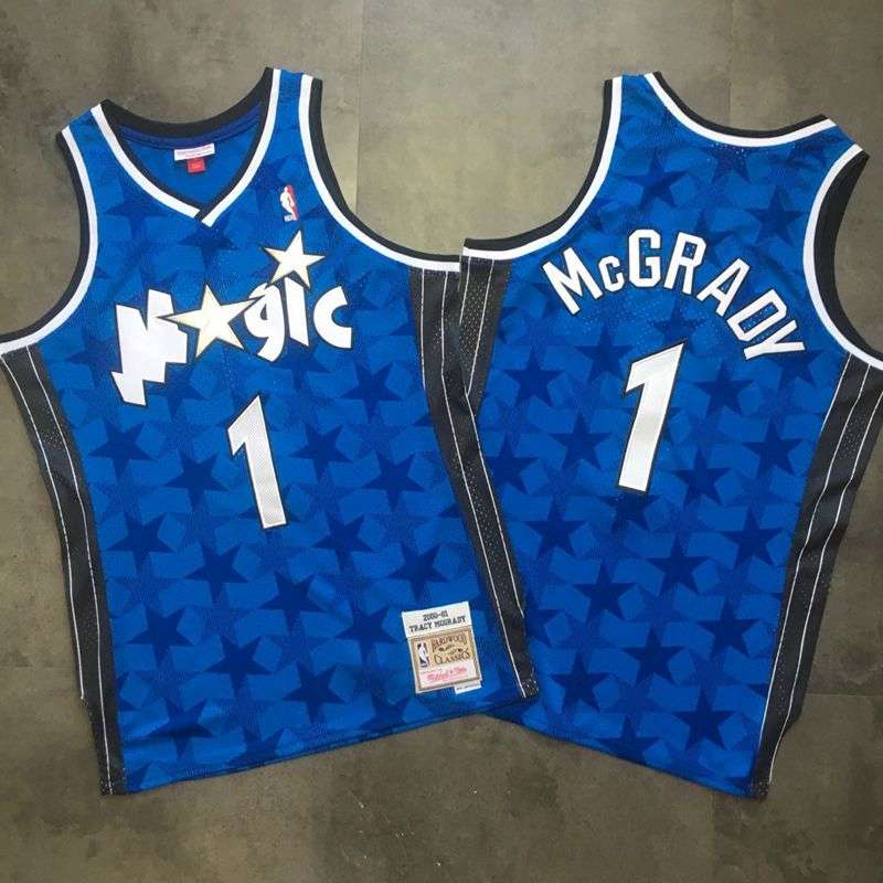 Orlando Magic 00/01 MCGRADY #1 Blue Classics Basketball Jersey (Closely Stitched)