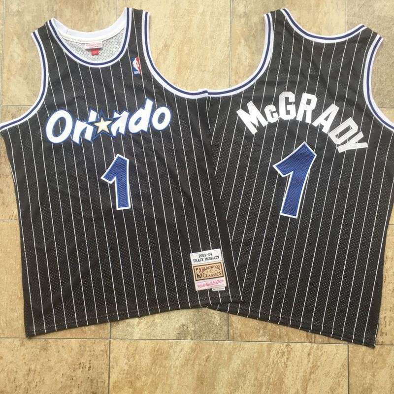 Orlando Magic 03/04 MCGRADY #1 Black Classics Basketball Jersey (Closely Stitched)