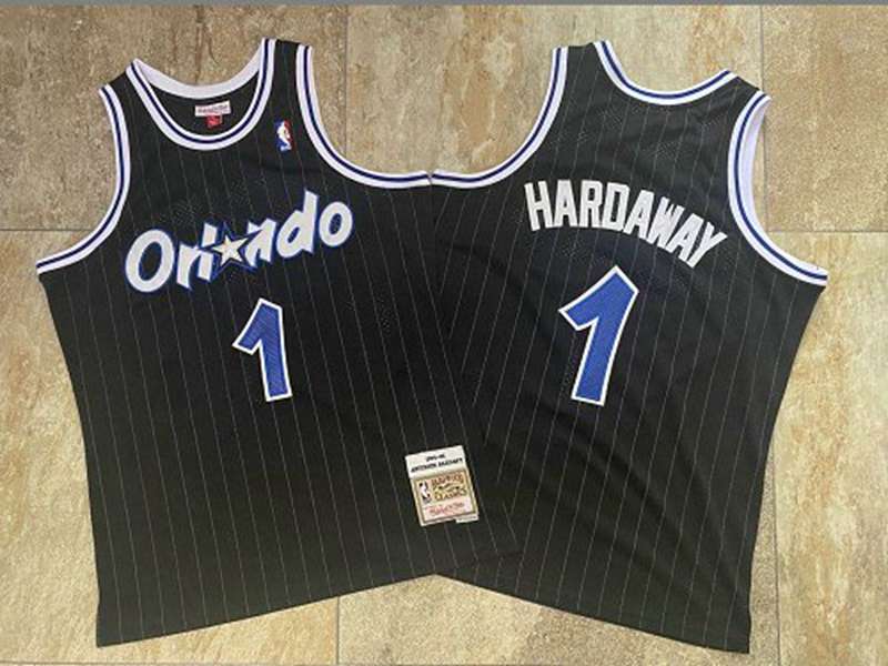 Orlando Magic 94/95 HARDAWAY #1 Black Classics Basketball Jersey (Closely Stitched)