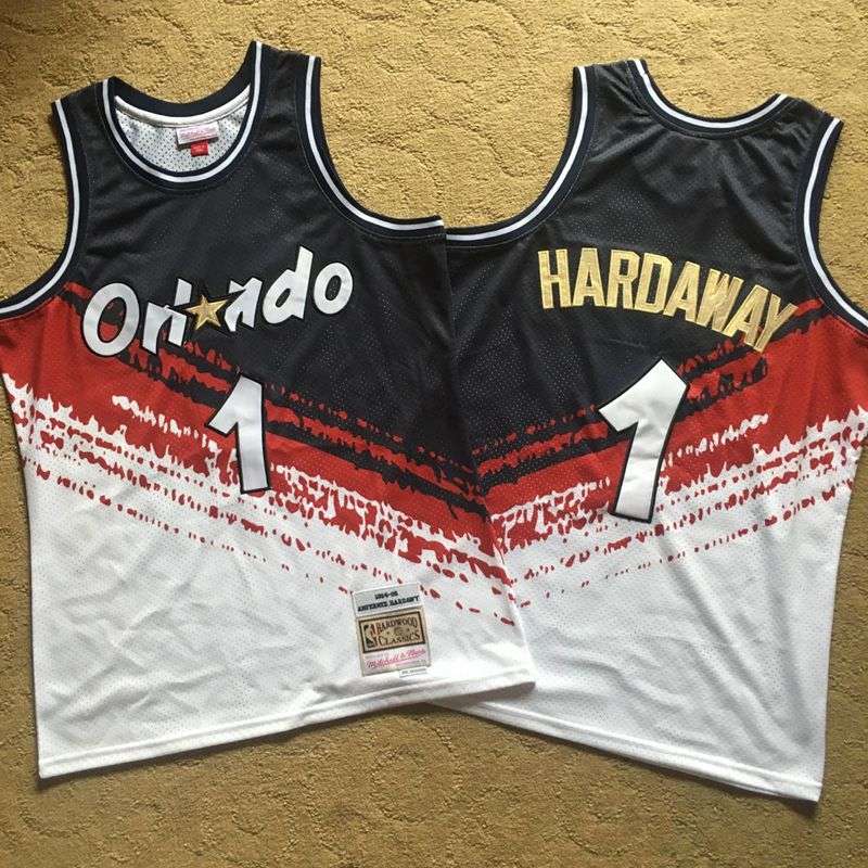 Orlando Magic 94/95 HARDAWAY #1 Black White Classics Basketball Jersey (Closely Stitched)