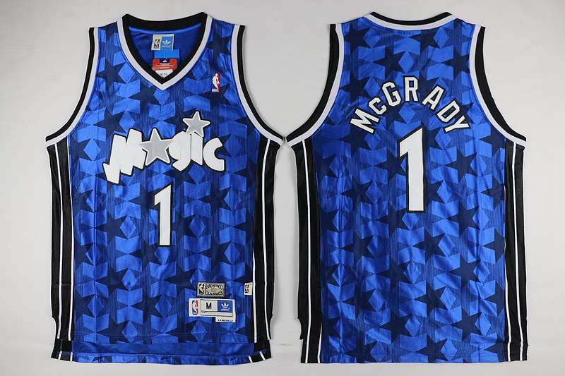 Orlando Magic MCGRADY #1 Blue Classics Basketball Jersey (Stitched) 02