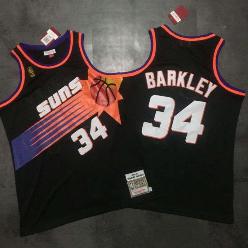 Phoenix Suns 92/93 BARKLEY #34 Black Classics Basketball Jersey (Closely Stitched)