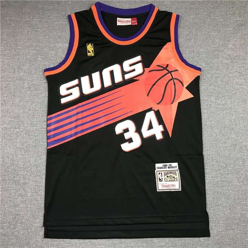 Phoenix Suns 1992/93 BARKLEY #34 Black Classics Basketball Jersey (Stitched)
