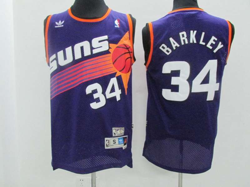 Phoenix Suns BARKLEY #34 Purples Classics Basketball Jersey (Stitched)