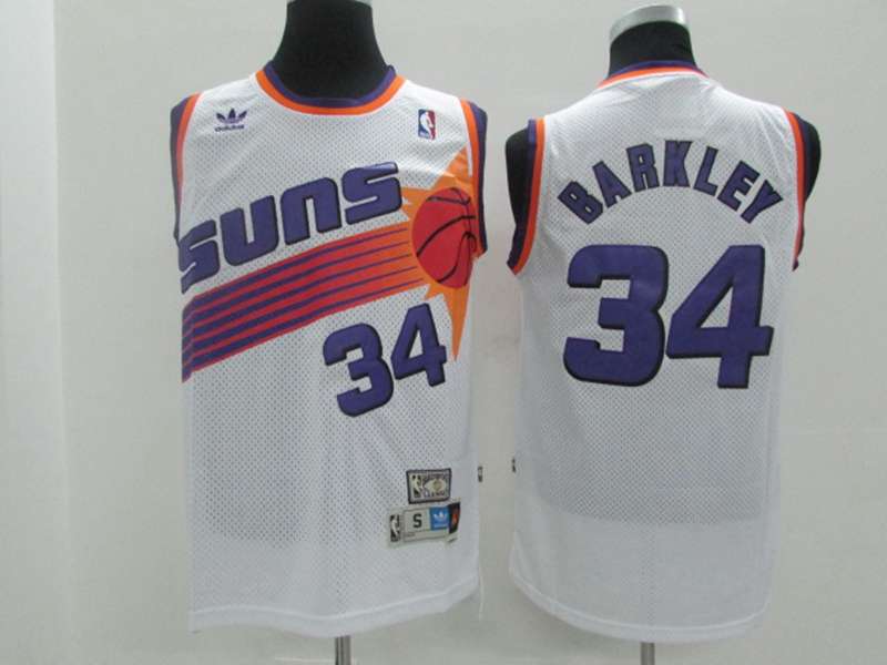 Phoenix Suns BARKLEY #34 White Classics Basketball Jersey (Stitched)