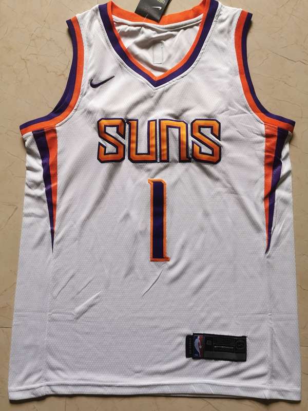 Phoenix Suns BOOKER #1 White Basketball Jersey (Stitched)