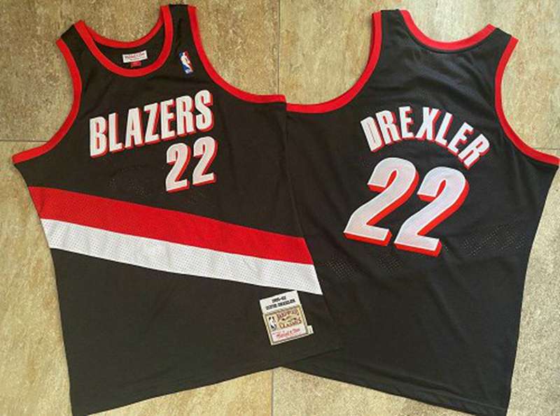 Portland Trail Blazers 91/92 DREXLER #22 Black Classics Basketball Jersey (Closely Stitched)