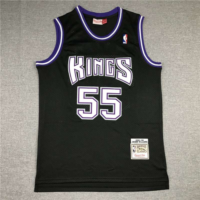Sacramento Kings 98/99 WILLIAMS #55 Black Classics Basketball Jersey (Stitched)