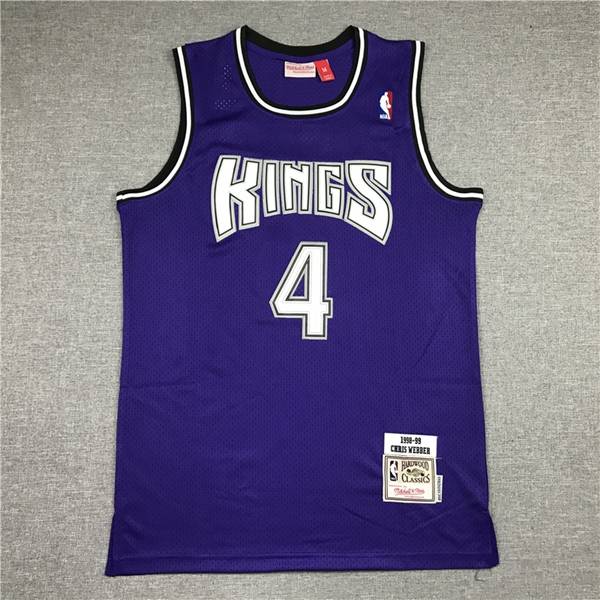 Sacramento Kings 98/99 WEBBER #4 Purple Classics Basketball Jersey (Stitched)