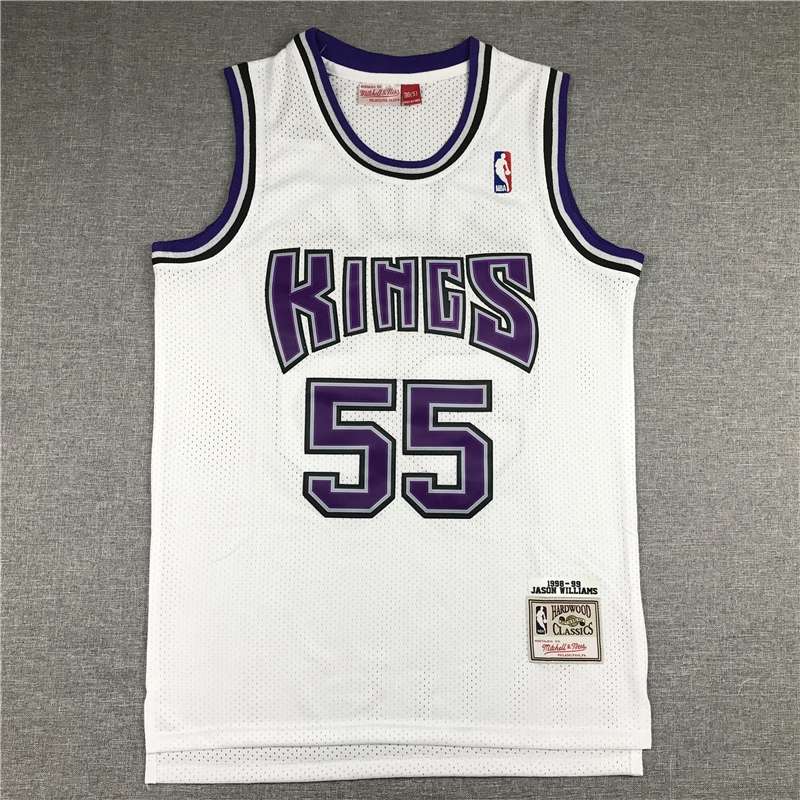 Sacramento Kings 98/99 WILLIAMS #55 White Classics Basketball Jersey (Stitched)