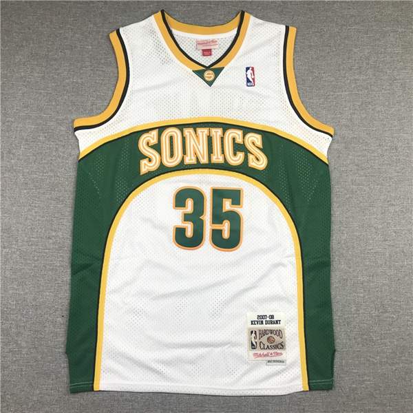 2007/08 Seattle Sounders DURANT #35 White Classics Basketball Jersey (Stitched)