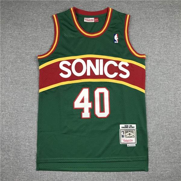 1994/95 Seattle Sounders KEMP #40 Green Classics Basketball Jersey (Stitched)