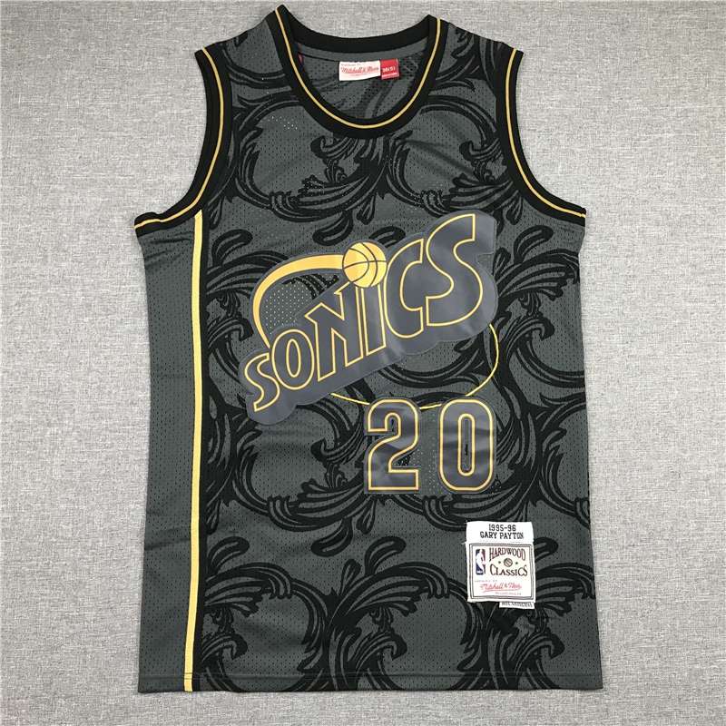 Seattle Sounders 95/96 PAYTON #20 Black Classics Basketball Jersey (Stitched)