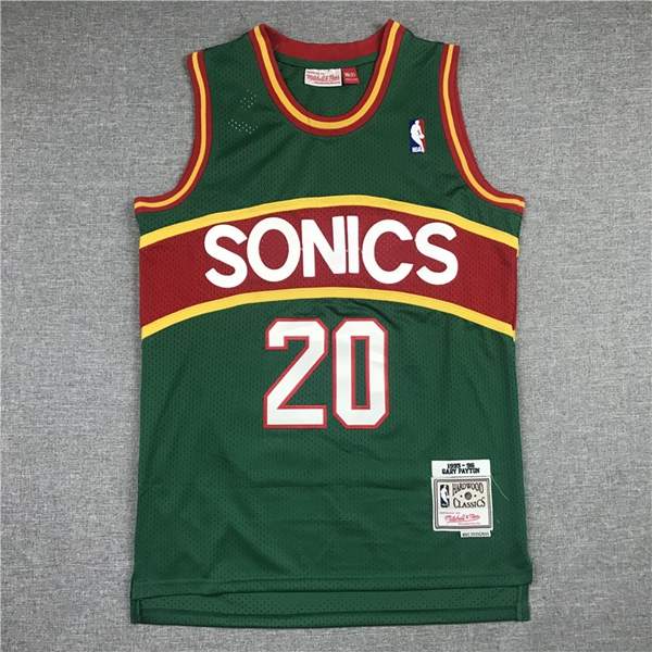1995/96 Seattle Sounders PAYTON #20 Green Classics Basketball Jersey 02 (Stitched)