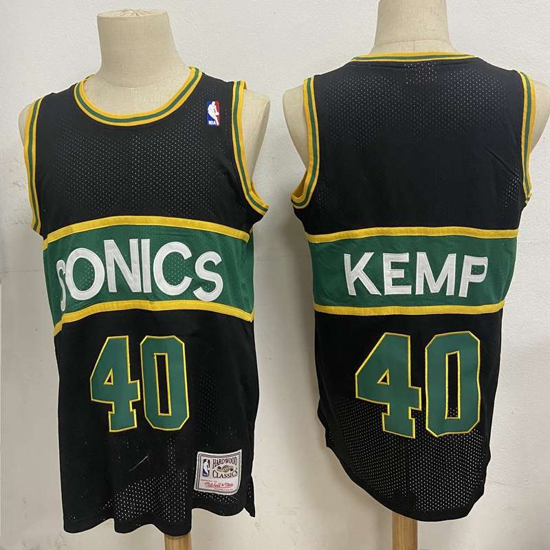 Seattle Sounders KEMP #40 Black Classics Basketball Jersey (Stitched)