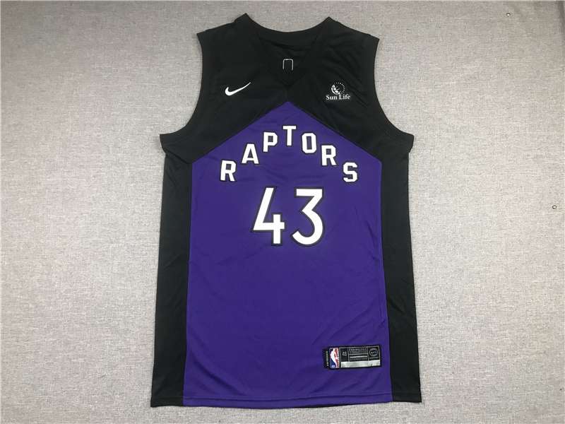 Toronto Raptors 20/21 SIAKAM #43 Purples Black Basketball Jersey (Stitched)