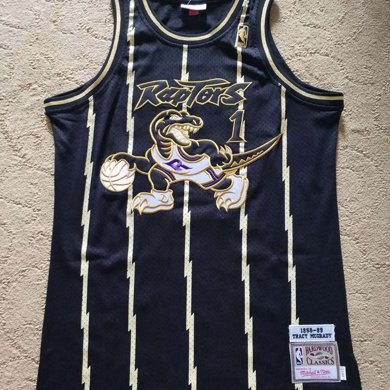 Toronto Raptors 98/99 MCGRADY #1 Black Classics Basketball Jersey (Closely Stitched)