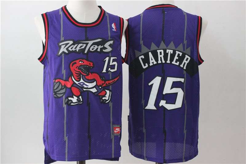 Toronto Raptors CARTER #15 Purples Classics Basketball Jersey (Stitched)
