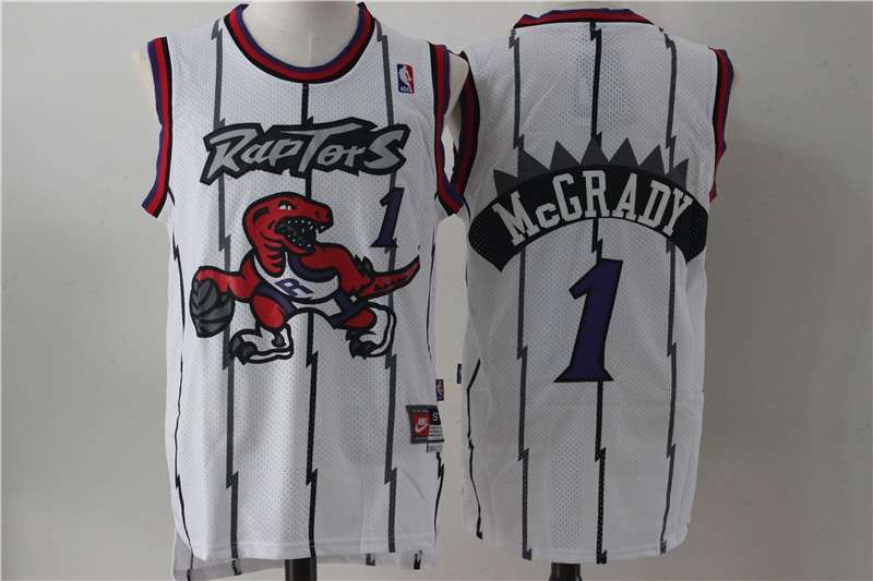Toronto Raptors MCGRADY #1 White Classics Basketball Jersey (Stitched)