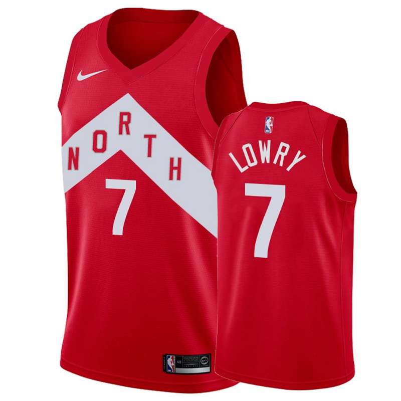Toronto Raptors LOWRY #7 Red City Basketball Jersey (Stitched)