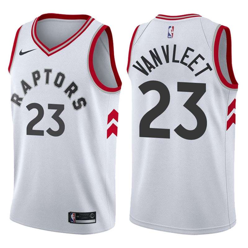 Toronto Raptors VANVLEET #23 White Basketball Jersey (Stitched)