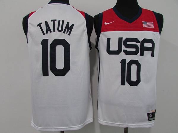 USA 2021 TATUM #10 White Basketball Jersey (Stitched)