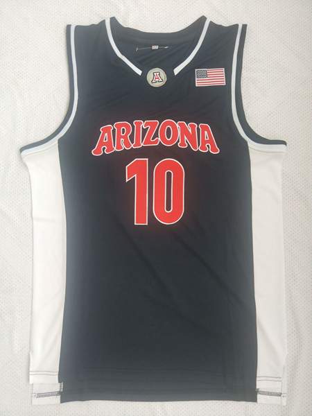 Arizona Wildcats Black BIBBY #10 NCAA Basketball Jersey